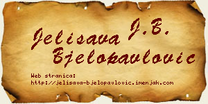 Jelisava Bjelopavlović vizit kartica